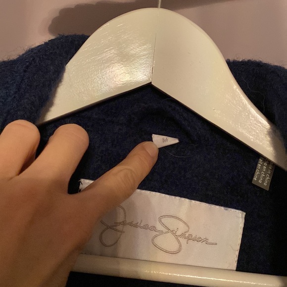 JESSICA SIMPSON Teal wool Bow panel coat - Picture 5 of 5